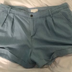Chambray Shorts